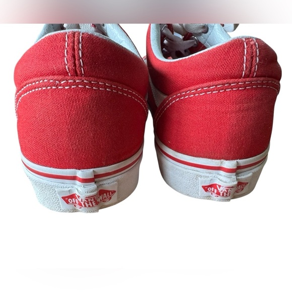Vans Old Skool Red & White Low-Top Sneakers Size M 6 W 7.5 - Picture 7 of 7
